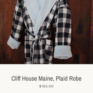 Black and White Plaid Robe